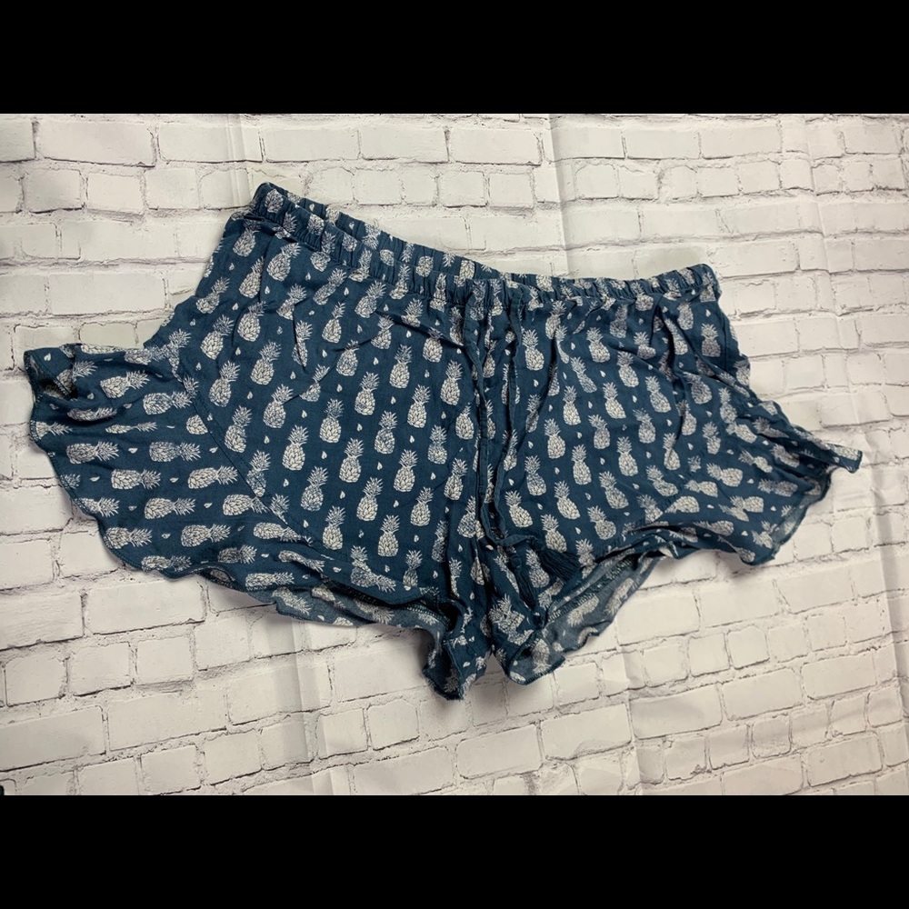 Blue flowy shorts